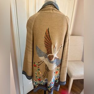 Beautiful Fall sweater…with embroidered back. Purchased from Anthropology